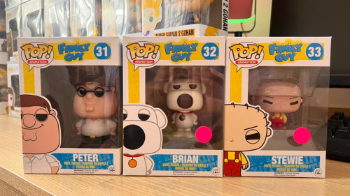 Funko Pop! Peter 31 - Brian 32 - Stewie 33 Family Guy Family Guy #313233 - Produto Original
