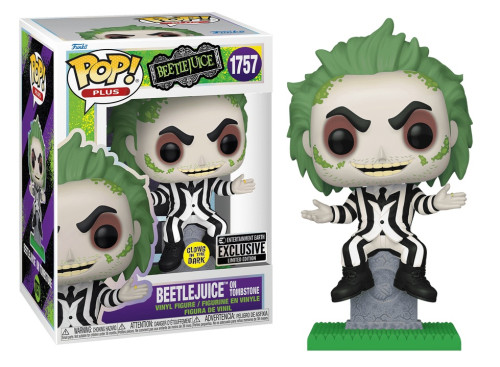 Funko Pop! Plus Beetlejuice On Tombstone (glow) Bettlejuice #1757 - Produto Original
