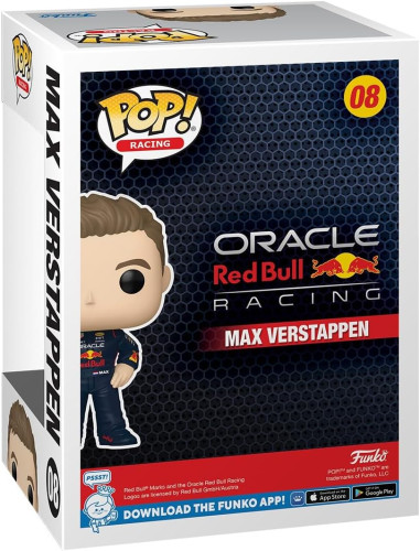 Funko Pop! Racing - Max Verstappen Com Capacete-Oracle Red Bull Racing-08