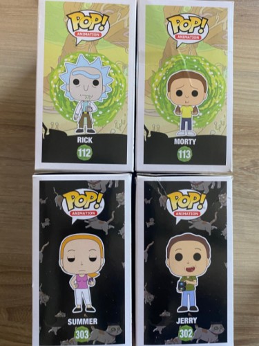 Funko Pop! Rick E Morty, Summer E Jerry - Adult Swim - 4 Funkos