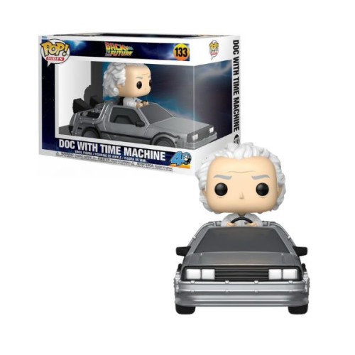 Funko Pop! Rides: Back To The Future 40th Anniversary – Doc With Time Machine 133-Pop Rides De Volta Para O Futuro-133