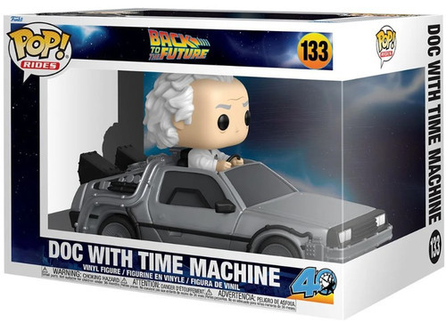 Funko Pop! Rides: Back To The Future 40th Anniversary – Doc With Time Machine 133 - Pop Rides De Volta Para O Futuro - #133
