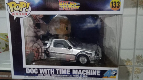 Funko Pop! Rides: Back To The Future 40th Anniversary – Doc With Time Machine 133 - Pop Rides De Volta Para O Futuro - #133