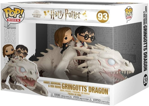 Funko Pop! Rides: Dragão de Gringotes com Harry, Rony e Hermione #93 Harry Potter #93 - Produto Original