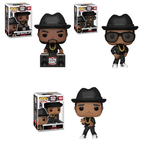 Funko Pop! Rocks: Run, Dmc, Jam Master Jay (#199, #200, #201
