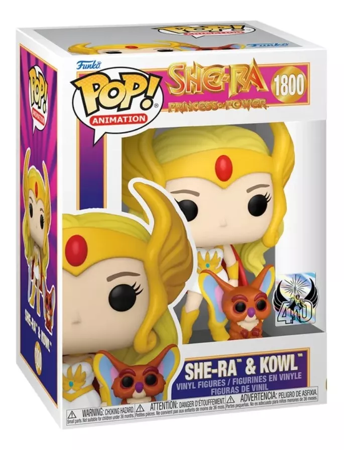 Funko Pop! She-Ra & Kowl - 40th Anniversary - Pronta Entrega-She-Ra: Princess Of Power 40th Anniversary-1800