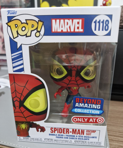 Funko Pop! Spider Man Oscorp Suit Marvel Spider-Man #1118 - Produto Original