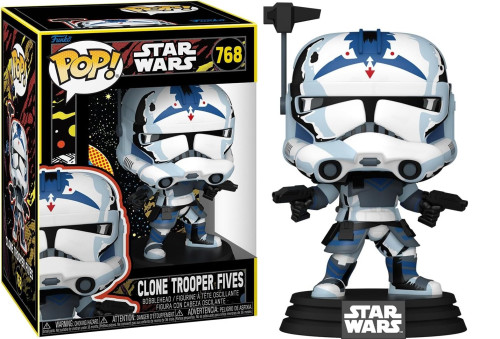 Funko Pop! Star Wars: Clone Wars - Clone Trooper Fives (retro)-Star Wars-768