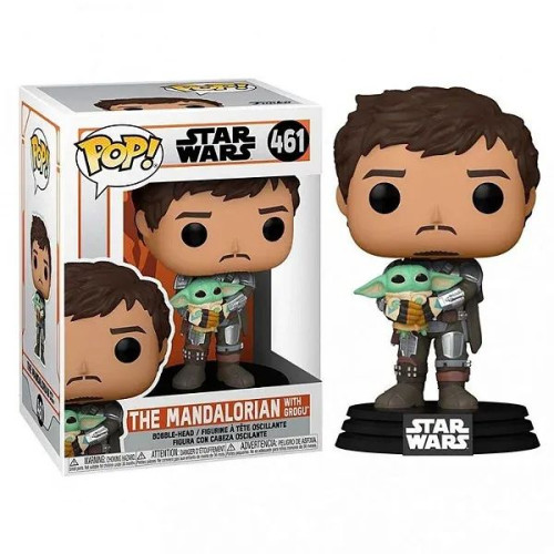 Funko Pop! Star Wars The Mandalorian With Grogu #461-Star Wars: The Mandalorian-461