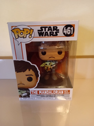 Funko Pop! Star Wars The Mandalorian With Grogu #461 - Star Wars: The Mandalorian - #461