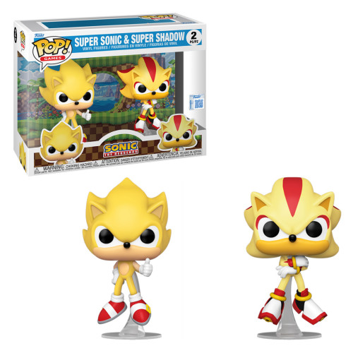 Funko Pop! Super Sonic & Super Shadow - 2 Pack Sonic The Hedgehog #2 - Produto Original