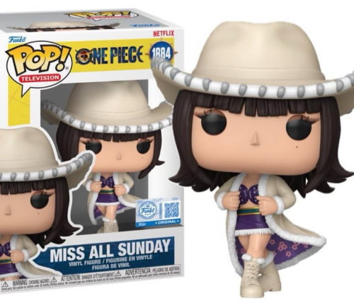 Funko Pop! Television: One Piece Live Action Miss All Sunday (nico Robin)  #1884 One Piece: Live Action #1884 - Produto Original