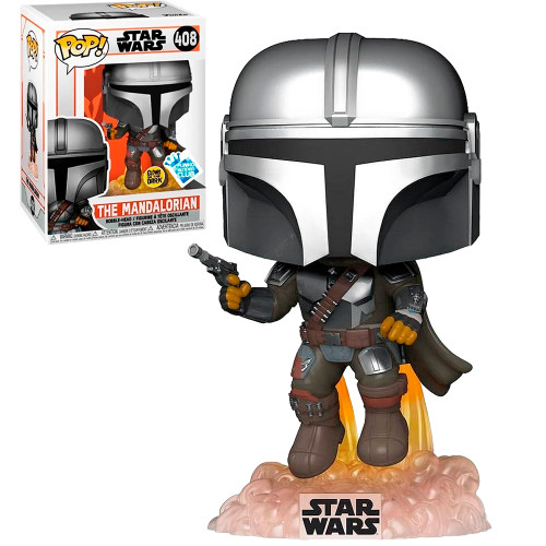 Funko Pop! The Mandalorian GITD Exclusivo The Mandalorian #408 - Produto Original