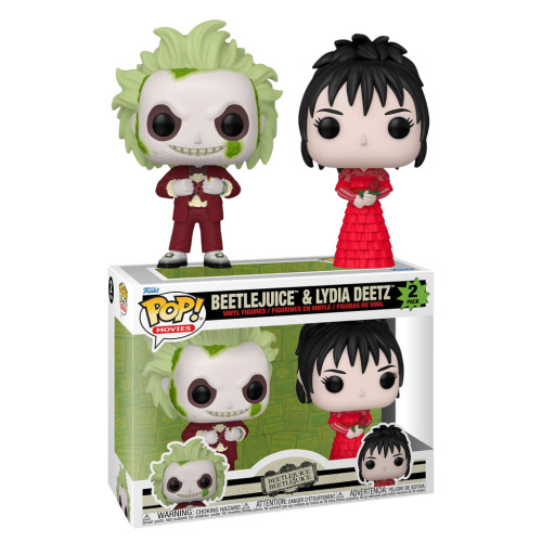 Funko Pop 2 Pack Beetlejuice & Lydia Deetz Wedding Os Fantasmas Ainda Se Divertem: Beetlejuice, Beetlejuice #02 - Produto Original