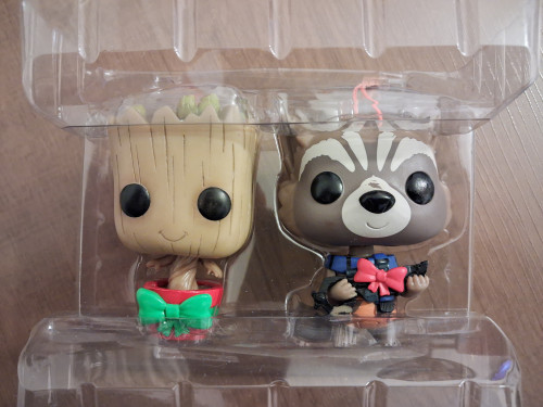 Funko Pop 2 Pack Bobblers Rocket + Groot - Exclusive Collector Corps - Vaulted - Usado e Com Detalhes - Guardians Of The Galaxy - #1
