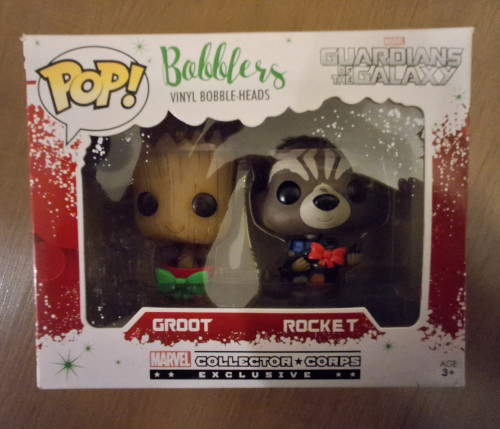 Funko Pop 2 Pack Bobblers Rocket + Groot - Exclusive Collector Corps - Vaulted - Usado e Com Detalhes - Guardians Of The Galaxy - #1