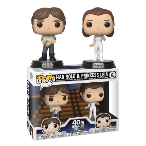 Funko Pop 2 Pack Han Solo & Princess Leia Stars Wars #02 - Produto Original