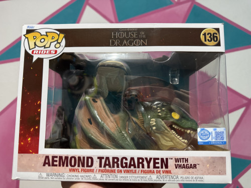 Funko Pop Aemond Targaryen With Vhagar House Of The Dragon #136 - Produto Original