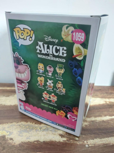 Action Figures Funko Pop Alice Wonderland Cheshire Cat Diamond 1059 Detalhe - Alice No País Das Maravilhas - #