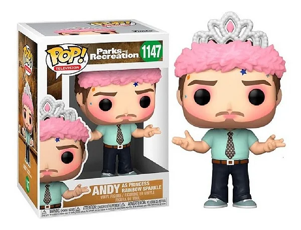 Funko Pop Andy As Princess Rainbow Sparkle Parks And Recreation #1147 - Produto Original