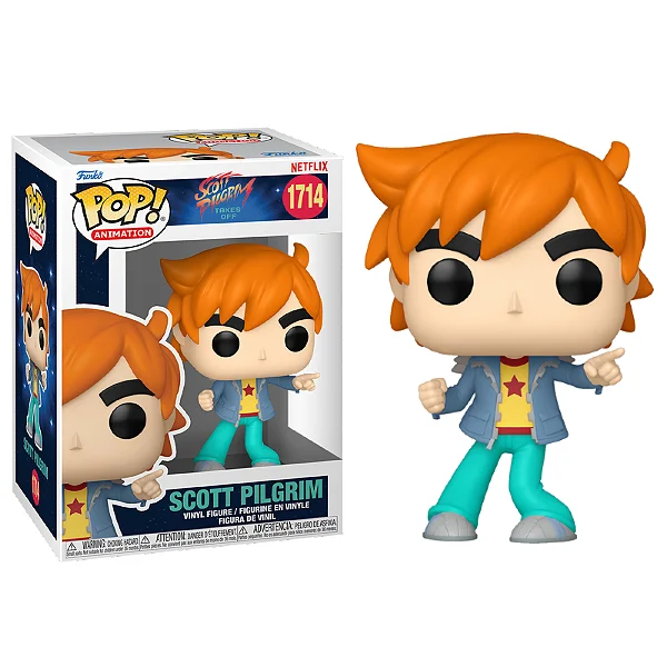 Funko Pop Animation Scott Pilgrim Contra o Mundo Scott Pilgrim 1714 Colecionável Boneco Scott Pilgrim Contra O Mundo #1714 - Produto Original