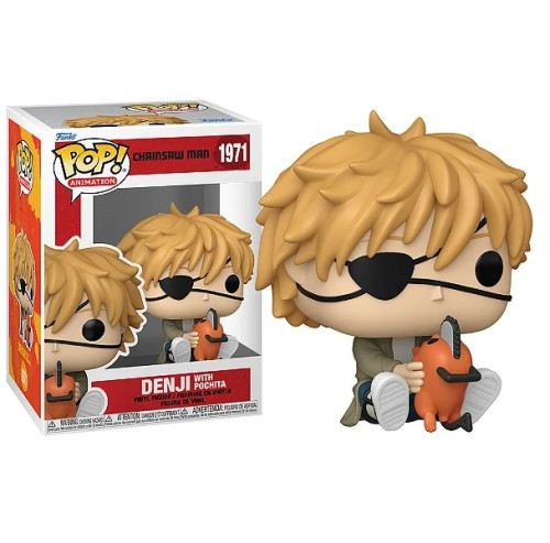 Funko Pop Anime Chainsaw Man Denji With Pochita 1971-Chainsaw Man-1971