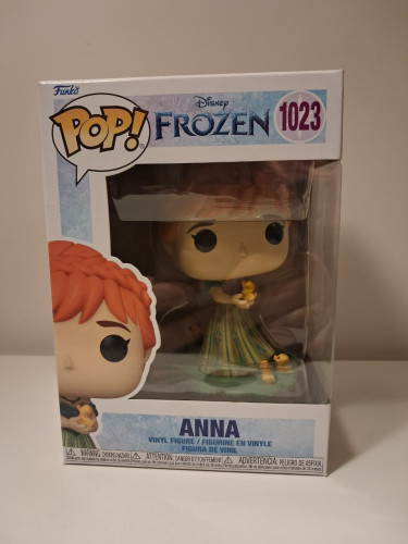 Funko Pop Anna #1023 - Caixa com adesivo de importação e pequenos detalhes Disney Frozen #1023 - Produto Original