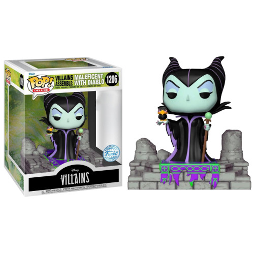 Funko Pop Assemble Maleficent With Diablo Exclusive Disney Villains #1206 - Produto Original