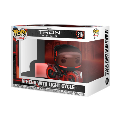 Funko Pop Athena with Light Cycle Disney Tron Ares #316 - Produto Original