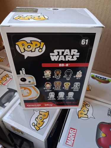 Funko Pop Bb-8 - Vaulted - Com Detalhes Na Caixa - Star Wars - #61