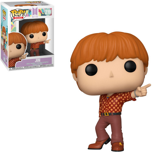Funko Pop BTS Dynamite Jin 219 Colecionável K-Pop Boneco Idol Bangtan Boys-ROCKS BTS DYNAMITE-219