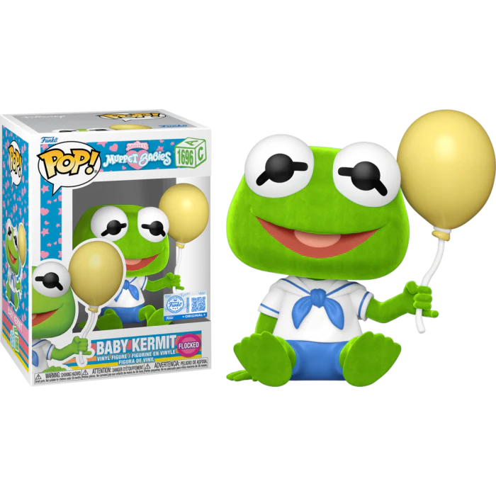Funko Pop Baby Kermit Flocked Exclusive Muppet Babies #1696 - Produto Original