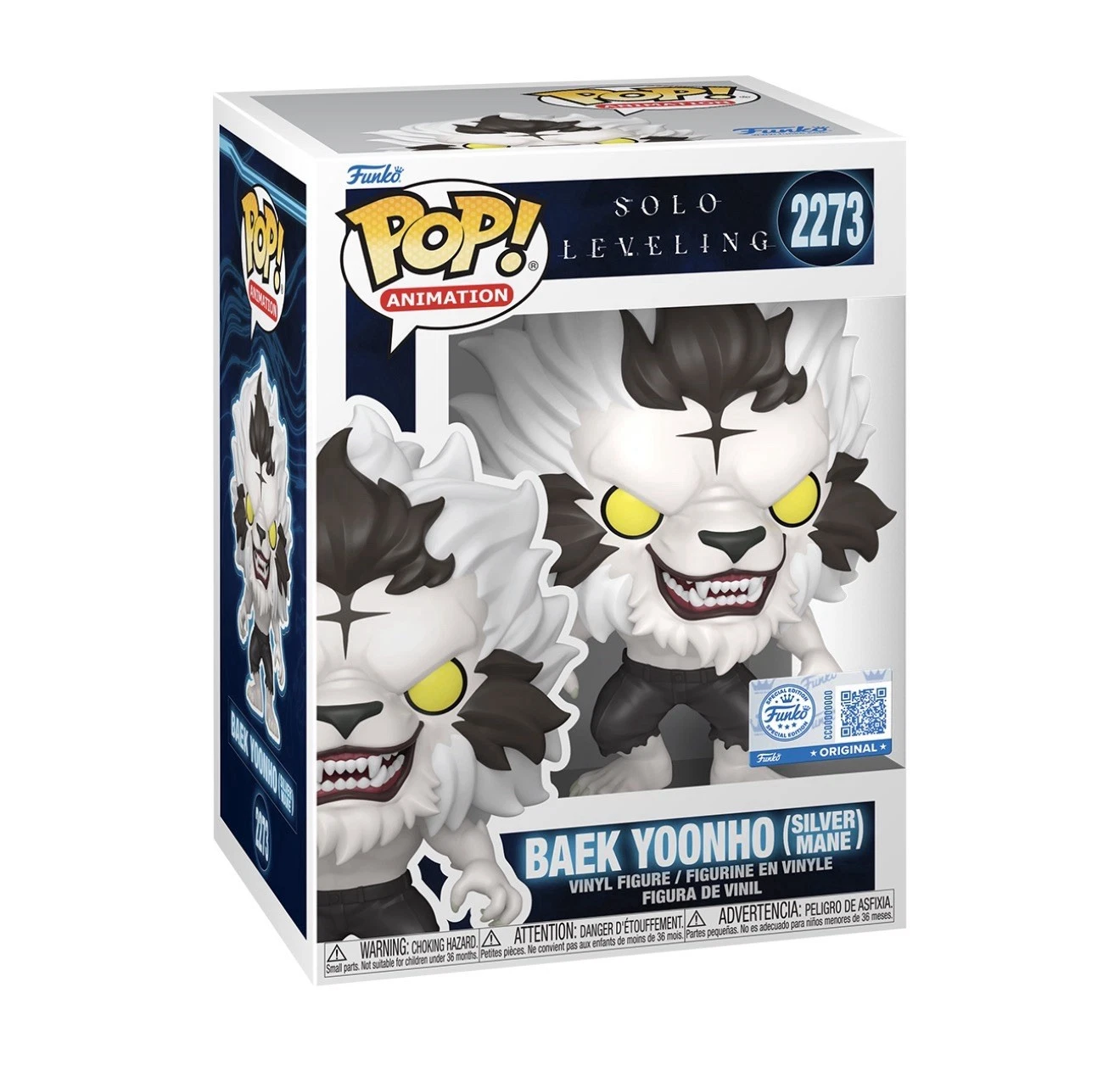 Funko Pop Baek Yoonho (silver Mane) Exclusivo Solo Leveling #2273 - Produto Original