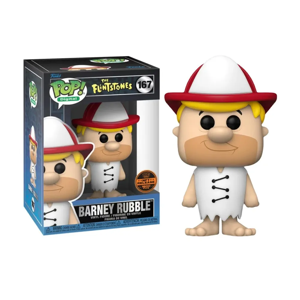Funko Pop Barney Rubble The Flintstones 167 [NFT Limited Edition 1800 PCs] The Flintstones #167 - Produto Original