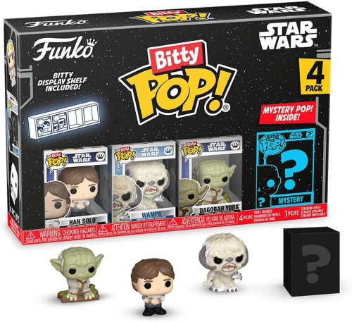 Funko Pop Bitty: Star Wars - Han Solo, Wampa, Dagobah Yoda, & Mystery Chase Figure - Stars Wars - #4