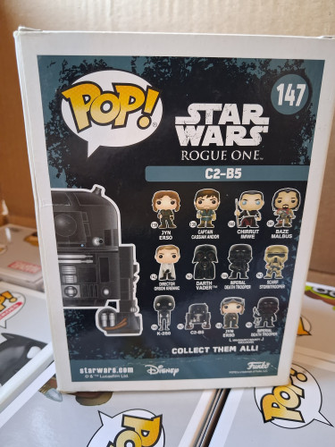 Funko Pop C2-b5 - Vaulted - Com Detalhes Na Caixa - Star Wars - Rogue One - #147