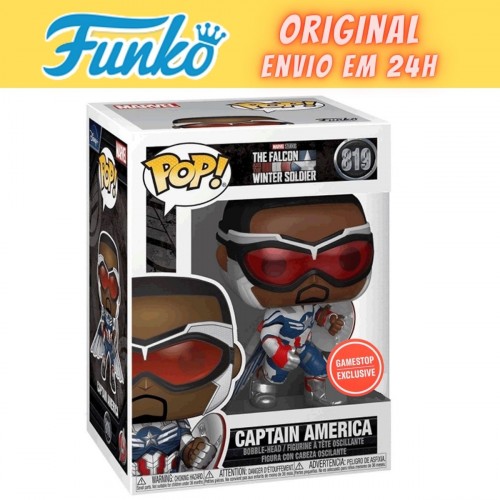 Funko Pop Captain America - Exclusivo Gamestop - Marvel The Falcon And The Winter Soldier - #819