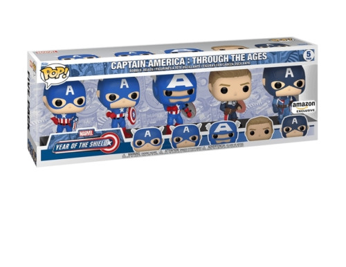 Funko Pop Captain America: Through tha ages - 5 Pack - Amazon Exclusive-Marvel Year Of The Shield-1