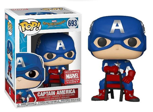 Funko Pop Captain America Exclusivo Marvel Collector Corps-Spider-man Homecoming-693