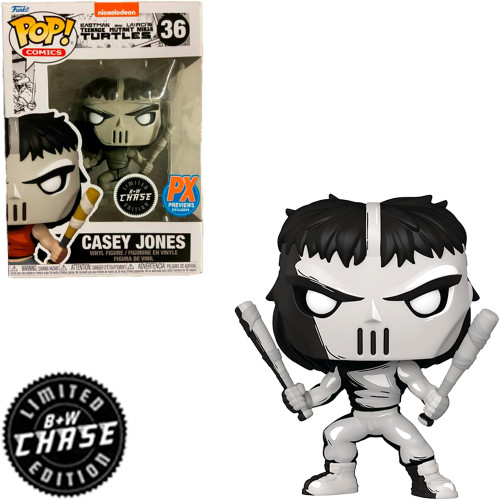 Funko Pop Casey Jones Teenage Mutant Ninja Turtles B+W Chase Teenage Mutant Ninja Turtles #36 - Produto Original