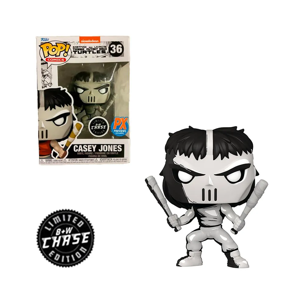 Funko Pop Casey Jones Teenage Mutant Ninja Turtles Tartarugas Ninjas B+W Chase 36 [Special & Limited Edition] As Tartarugas Ninjas #36 - Produto Original