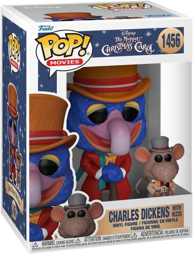 Funko Pop Charles Dickens with Rizzo (Flocked) Charles Dickens #1456 - Produto Original