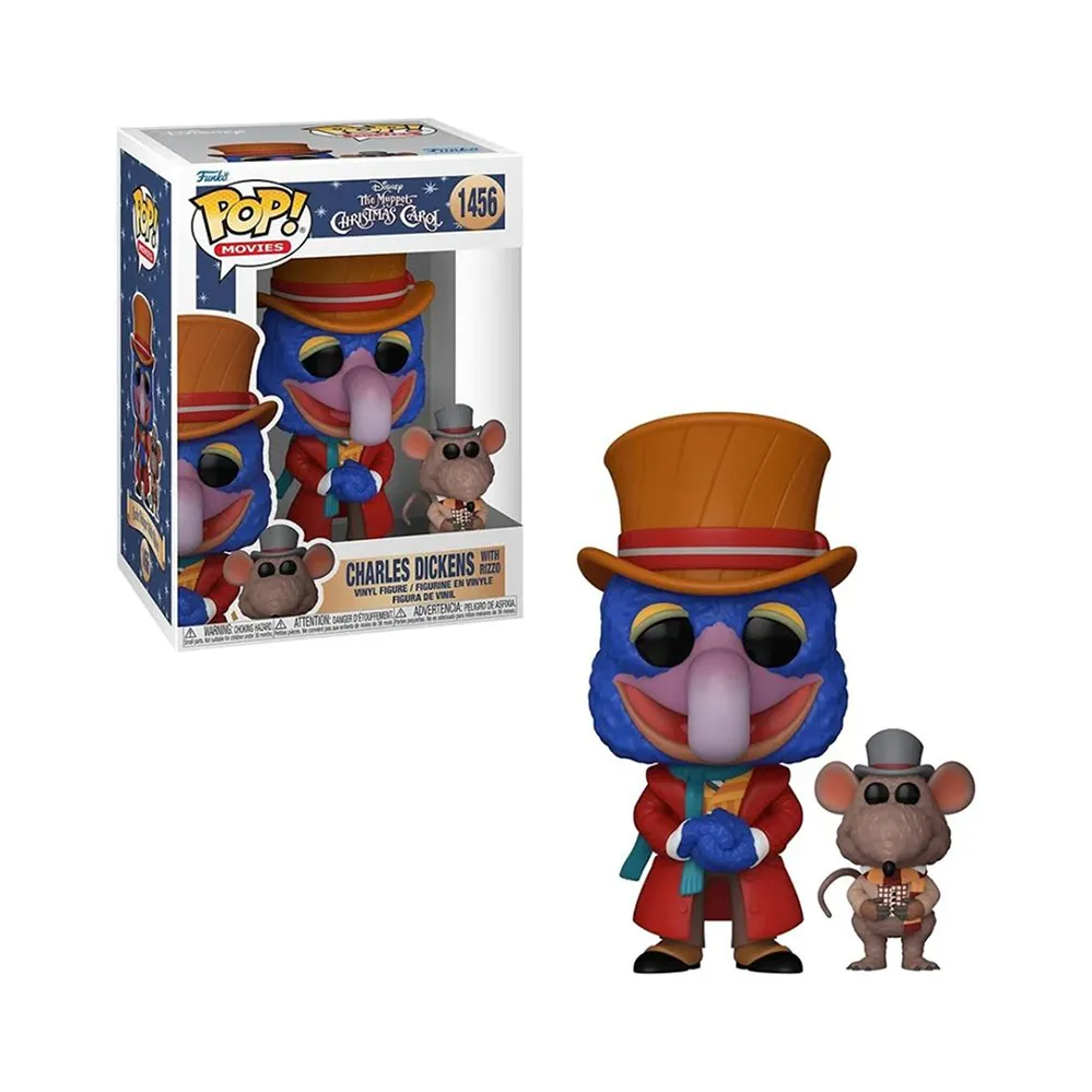 Funko Pop Charles Dickens with Rizzo The Muppet Christmas Carol Flocked 1456 [Special Edition] Disney The Muppet Christmas Carol #1456 - Produto Original