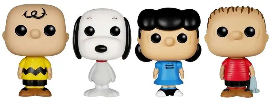 Funko Pop Charlie Brown, Snoopy, Lucy & Linus 4pack Exclusivo (sem caixa)-Peanuts-0