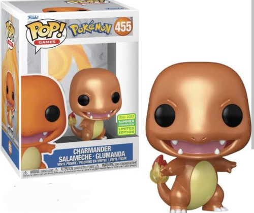 Funko Pop Charmander Metallic Pokemon #455 - Produto Original