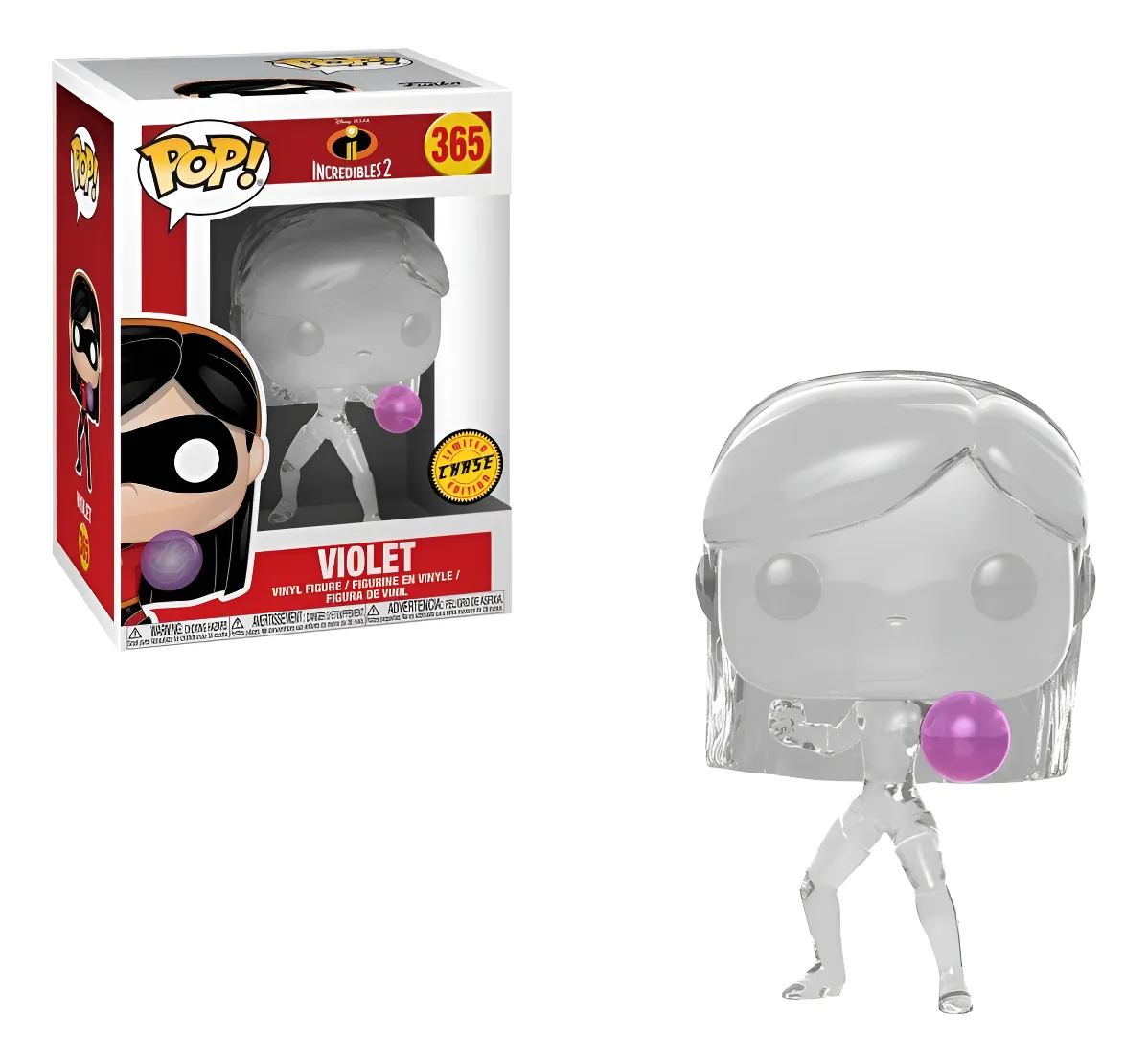 Funko Pop Chase Disney Incredibles 2 Violet Transparent 365-Os Incríveis II-365