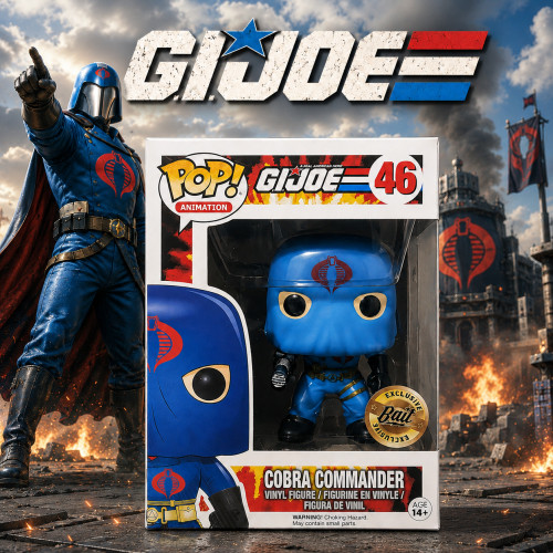 Funko Pop Cobra Commander Bait Exclusive Gi Joe (vaulted) Retro Toys #46 - Produto Original