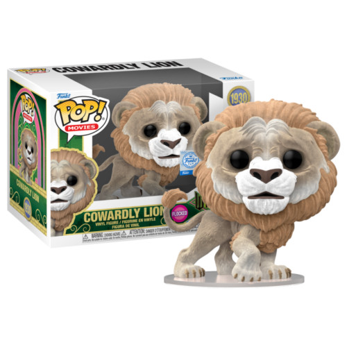 Funko Pop Cowardly Lion Flocked Exclusive Wicked: For Good #1930 - Produto Original