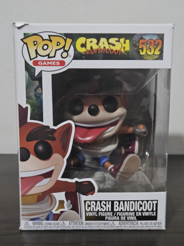 Funko Pop Crash Bandicoot 592 Caixa com Detalhes-Crash Bandicoot-592