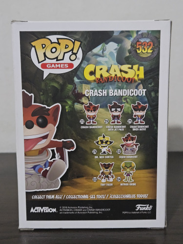 Funko Pop Crash Bandicoot 592 Caixa com Detalhes - Crash Bandicoot - #592